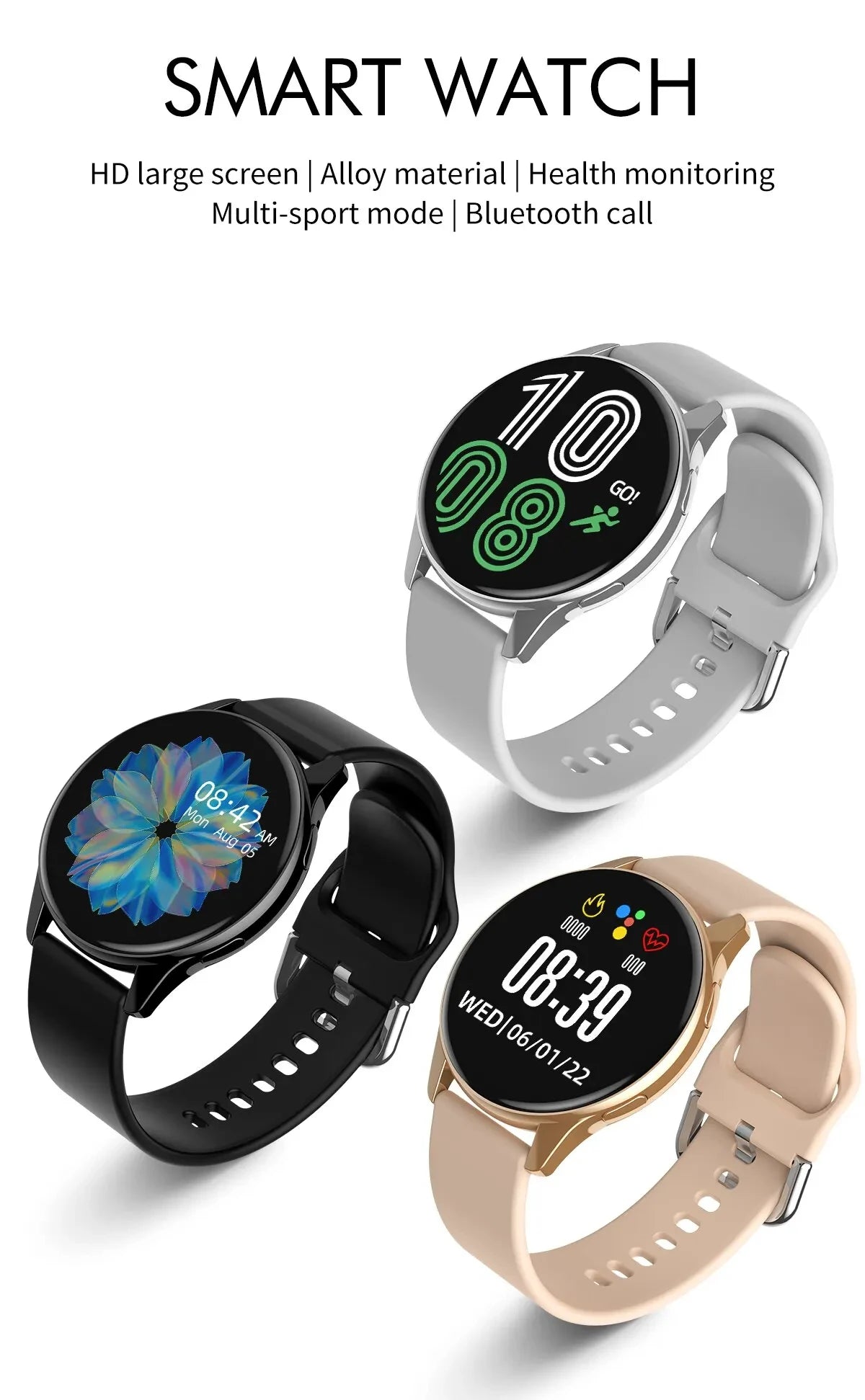 LIGE New Smart Watch 2026 Wireless Charging Custom Watch Face Smartwatch Bluetooth Call Smart Watches Men Women Fitness Bracelet