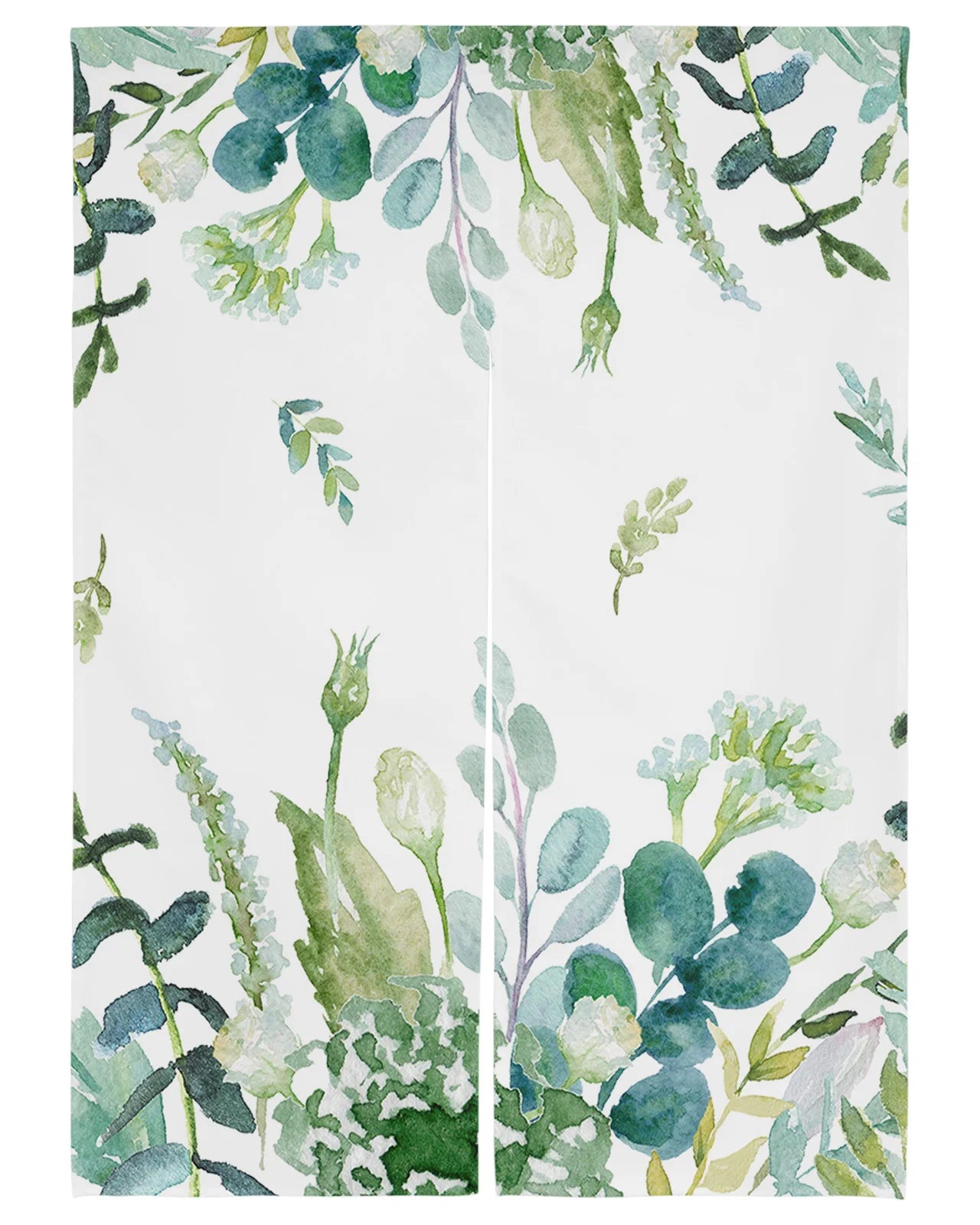 Plant Green Rattan Leaves Door Curtains Japanese Style Partition Split Curtain for Kitchen Bedroom Decorative Doorway Curtains