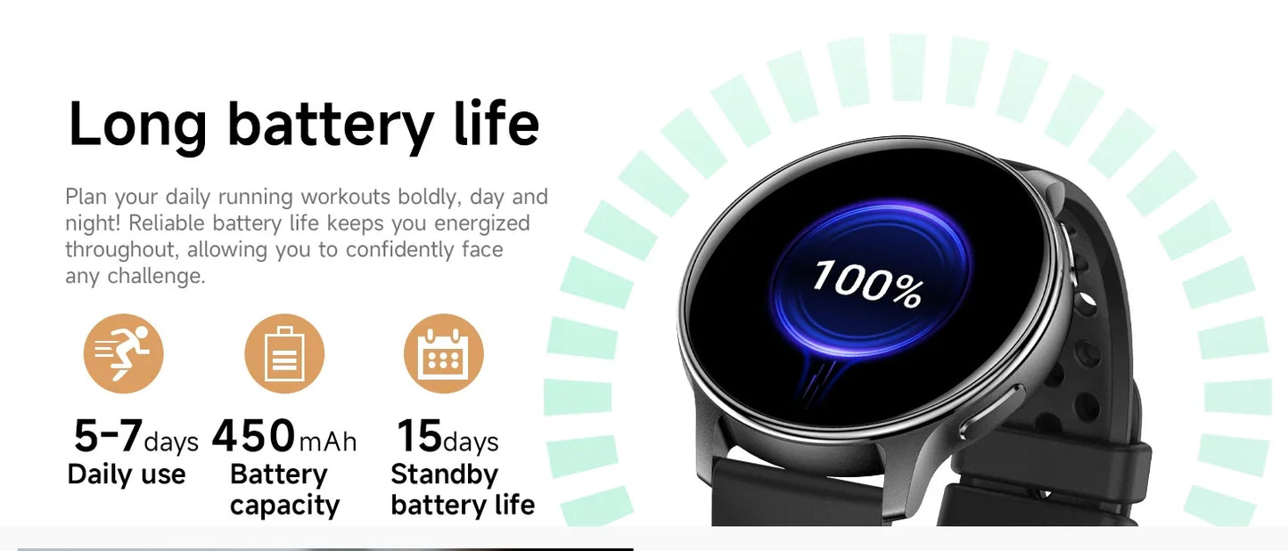 Smart Watch 100+ Sports Modes Health Monitoring Heart Rate Monitoring GPS Outdoor Compass Women’s Health Bluetooth Smart Watch