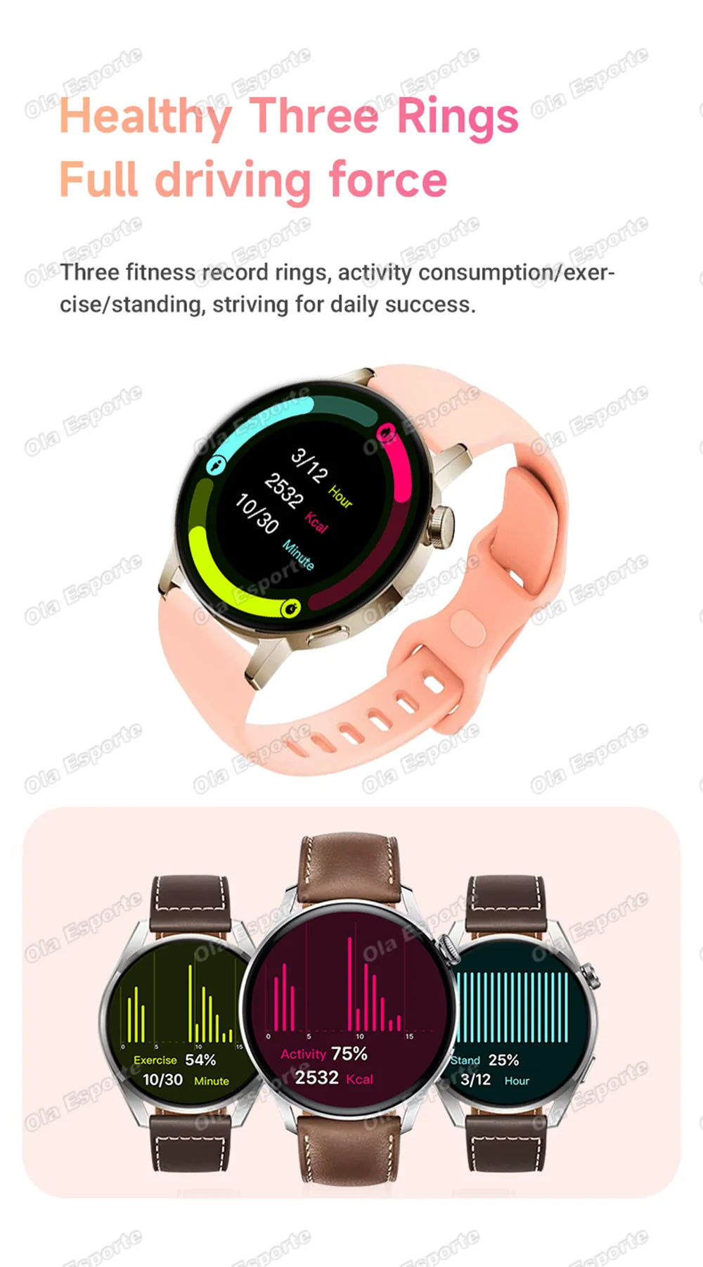 2026 New Smart Watch For Men Women 1.52" Full Touch Screen Waterproof Health and Sleep Monitor Multi-function Smart Watch HW12
