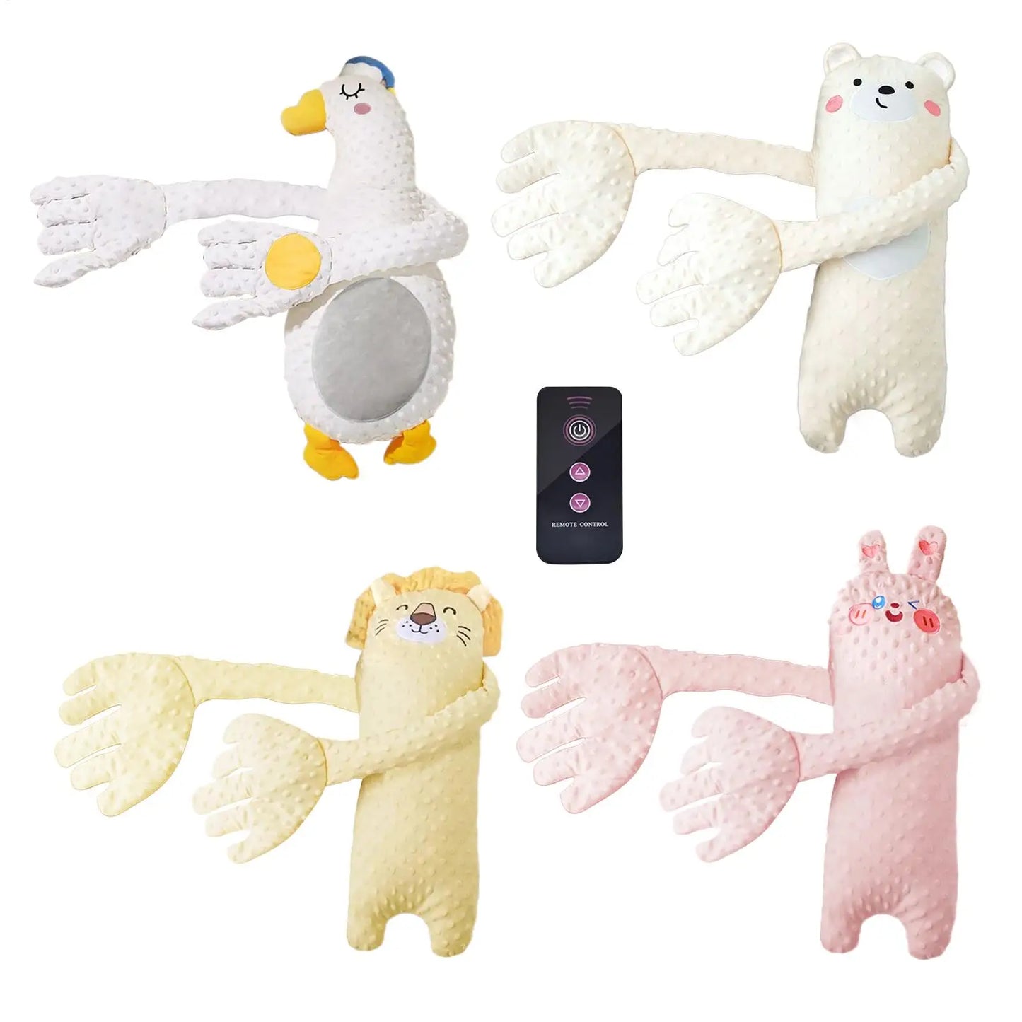 Baby Sleeping Patting Pillow with Soothing Palm Remote Control Electric Baby Hand Pillow Soothing Doll Palm Patting for Toddler