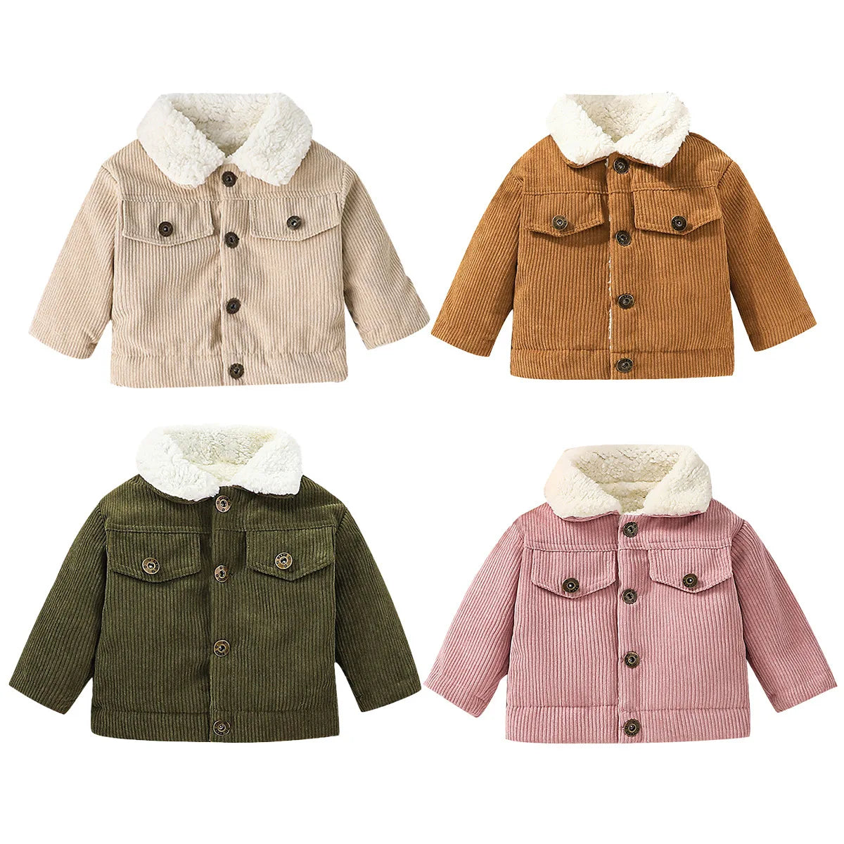 Otoño Invierno moda Casual recién nacido niña niño ropa cálida lana prendas de vestir exteriores chaqueta infantil abrigo para niños ropa de bebé BC757