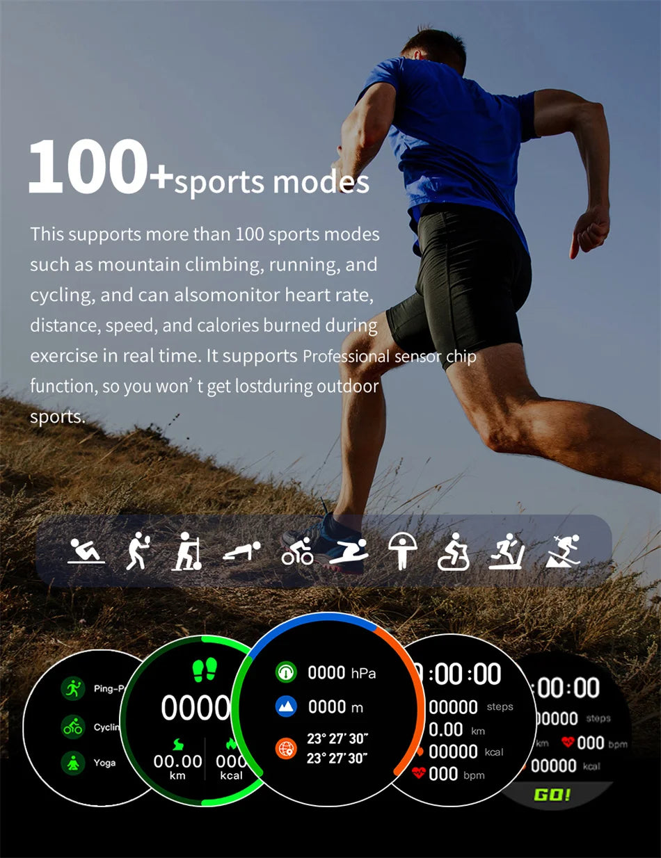 Smart Watch GPS Track Smart Watches For Men Women Sport Heart Rate Bluetooth Call NFC IP68 Waterproof Compass Smartwatch 7 Mini