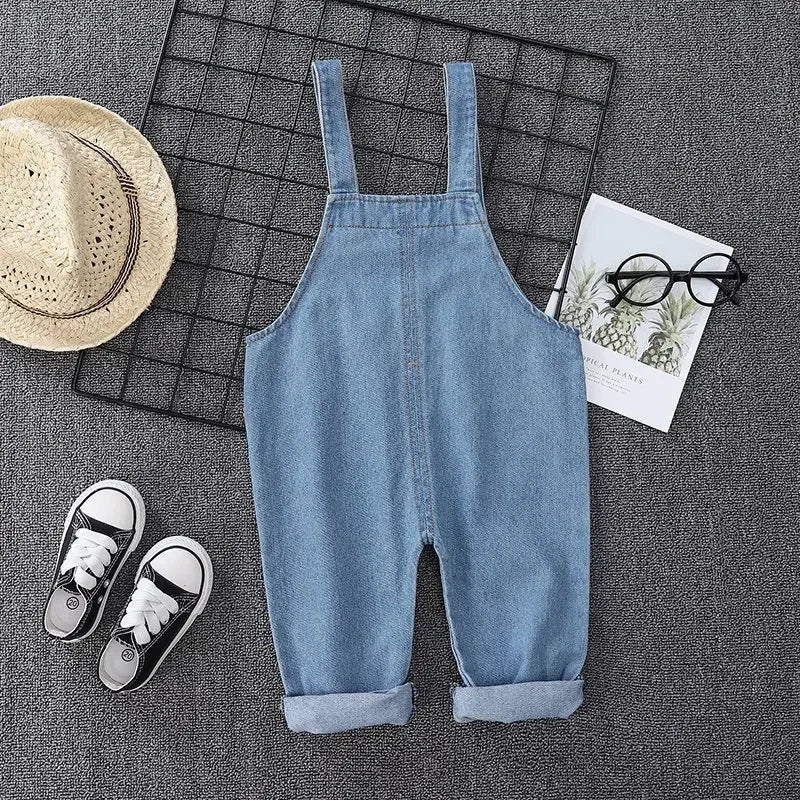 Spring Autumn Children Clothes Kids Boys Girls Cartoon Denim Pants Overalls Infant Outfit Kids Giraffe Fashion Toddler Casual