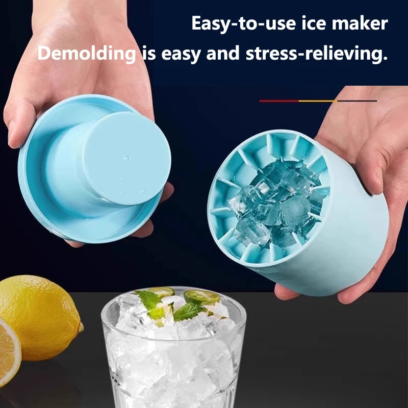 Silicone Ice Cube Mold Round Ice Bucket Summer Homemade DIY Refrigerator Freeze Ice Maker Creative Ice Cube Mold Kitchen Tools