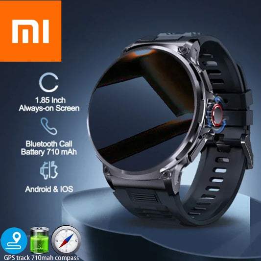 Xiaomi New 1.85-inch ultra HD smartwatch, GPS track, HD Bluetooth call; 710 mah large battery 400+ dial, suitable for Huawei