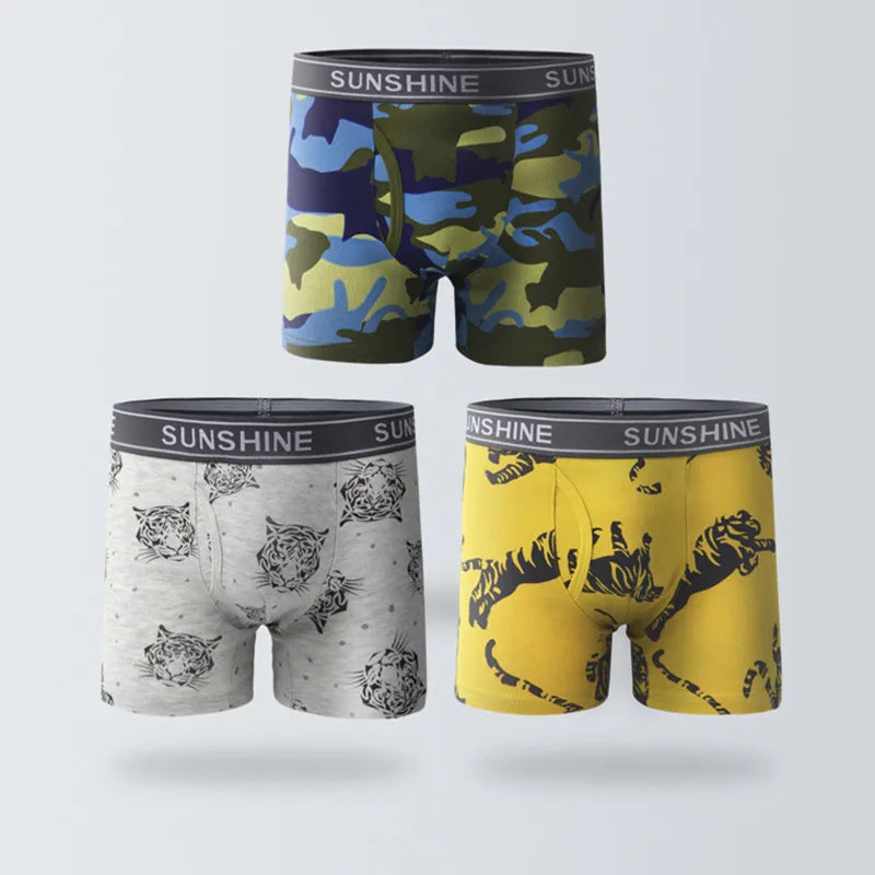 new high quality boys boxer shorts panties kids 100%cotton children underwear 2-9year 3pcs/lot students pants