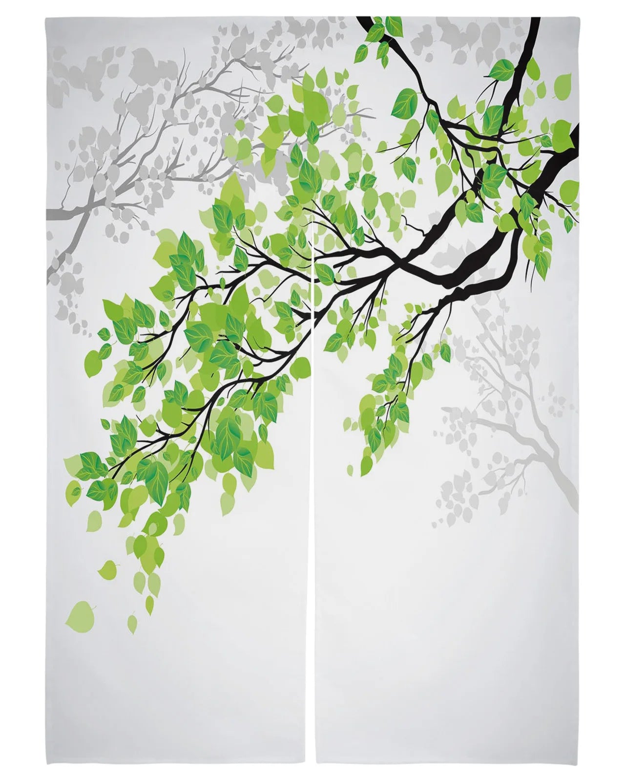 Plant Green Rattan Leaves Door Curtains Japanese Style Partition Split Curtain for Kitchen Bedroom Decorative Doorway Curtains