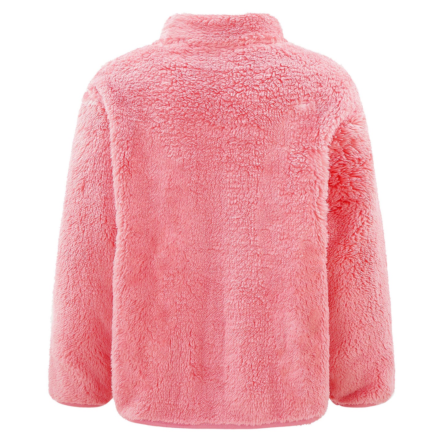 Girls Boys Warm Fleece Jacket Coat Full-Zip Turtleneck Tops with Pocket Fall Winter Outerwear for 2 Years-12 Years