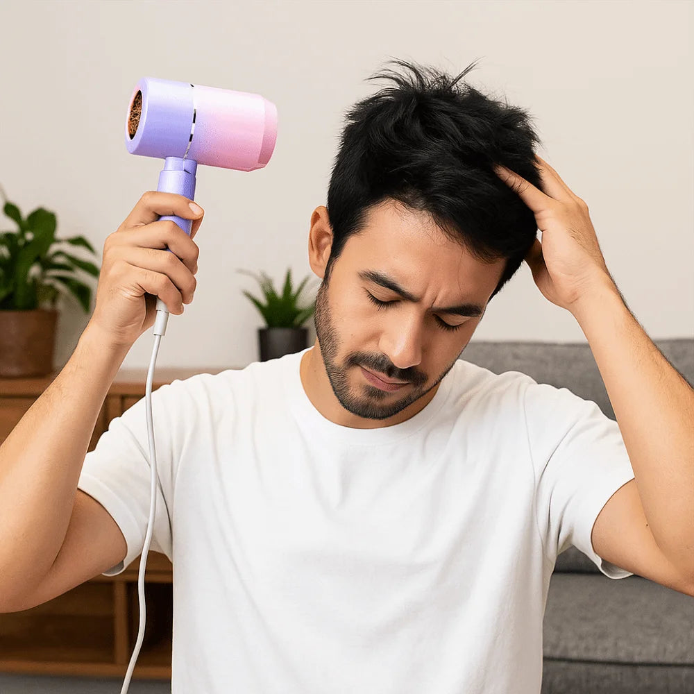 Professional Portable Hair Dryer Thermostatic Quick Dry Folding Hairdryer Heating And Cooling Electric Dryer Beauty Care
