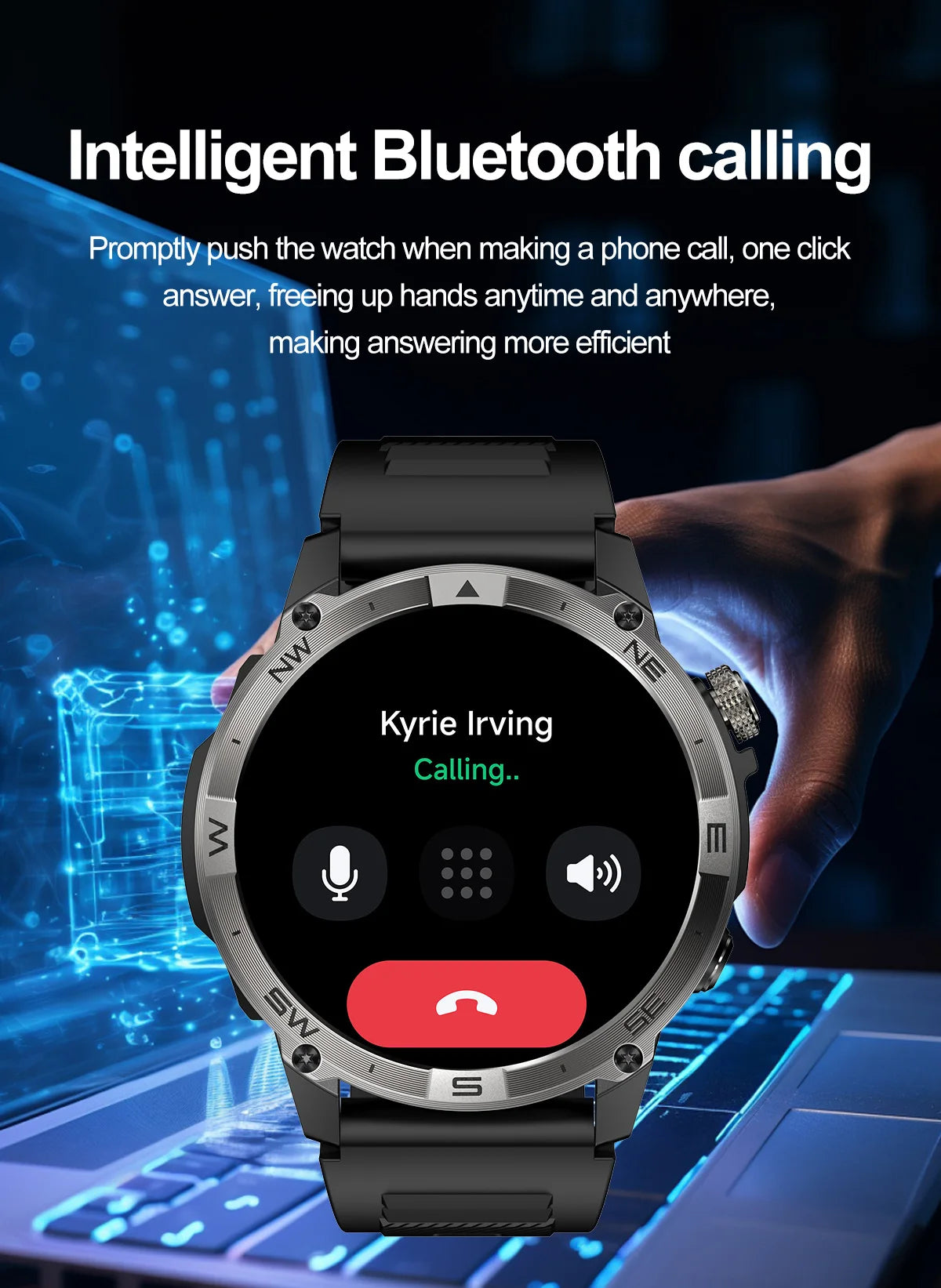 Smart Watch 2026 For Android IOS GPS Compass Sports Smart Watches For Man Women HD AMOLED Bluetooth Call Waterproof Smartwatch