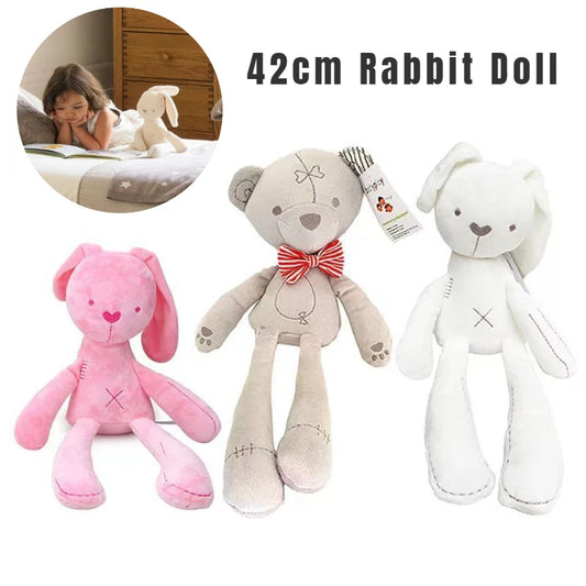 42CM Cute Rabbit Bear Doll Baby Soft Plush Toys For Children Appease Sleeping Stuffed&Plush Animal Baby Toys For Infants Gift