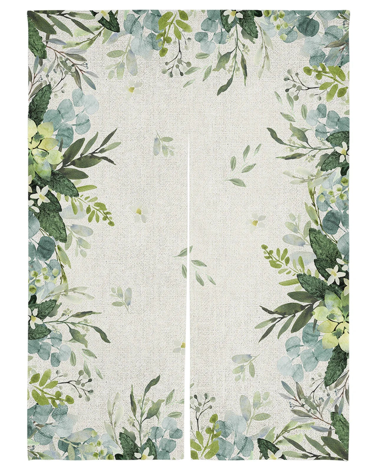 Plant Green Rattan Leaves Door Curtains Japanese Style Partition Split Curtain for Kitchen Bedroom Decorative Doorway Curtains