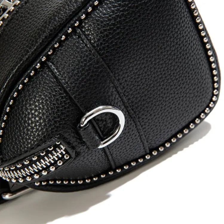 Famous design zipper women's crossbody bag, fashionable women's chain shoulder bag, modern trendy style handbag