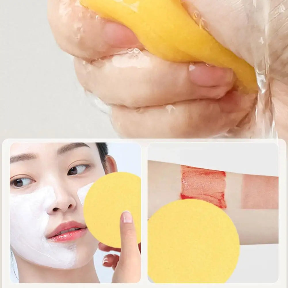 12PCS Facial Sponge Compressed, Face Cleansing Sponge Cosmetic Wet Puff Dry Wet Makeup Facial Sponge Round Wash Face Sponges