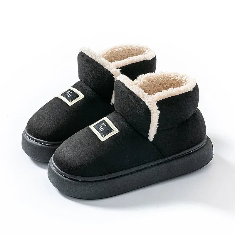 Fashion Winter Women Boots 2025 New Men Cotton Boots Outdoor Snow Boots for Female Soft Sole House Shoes Non-Slips Shoes