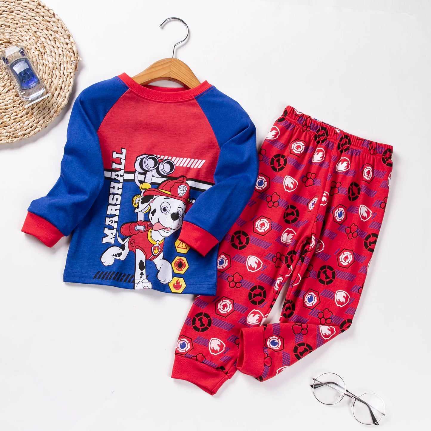 PAW Patrol New Spring Autumn Kids Pajamas Baby Boys Girls Cartoon Long Sleeve Round Neck Pyjamas Toddler Cotton Sleepwear Suits
