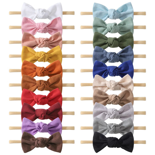 1pcs soft Baby Bows Headband For Girls Elastic Nylon Newborn Turban Hair Bands Toddle Hairband Headwear Hair Accessories