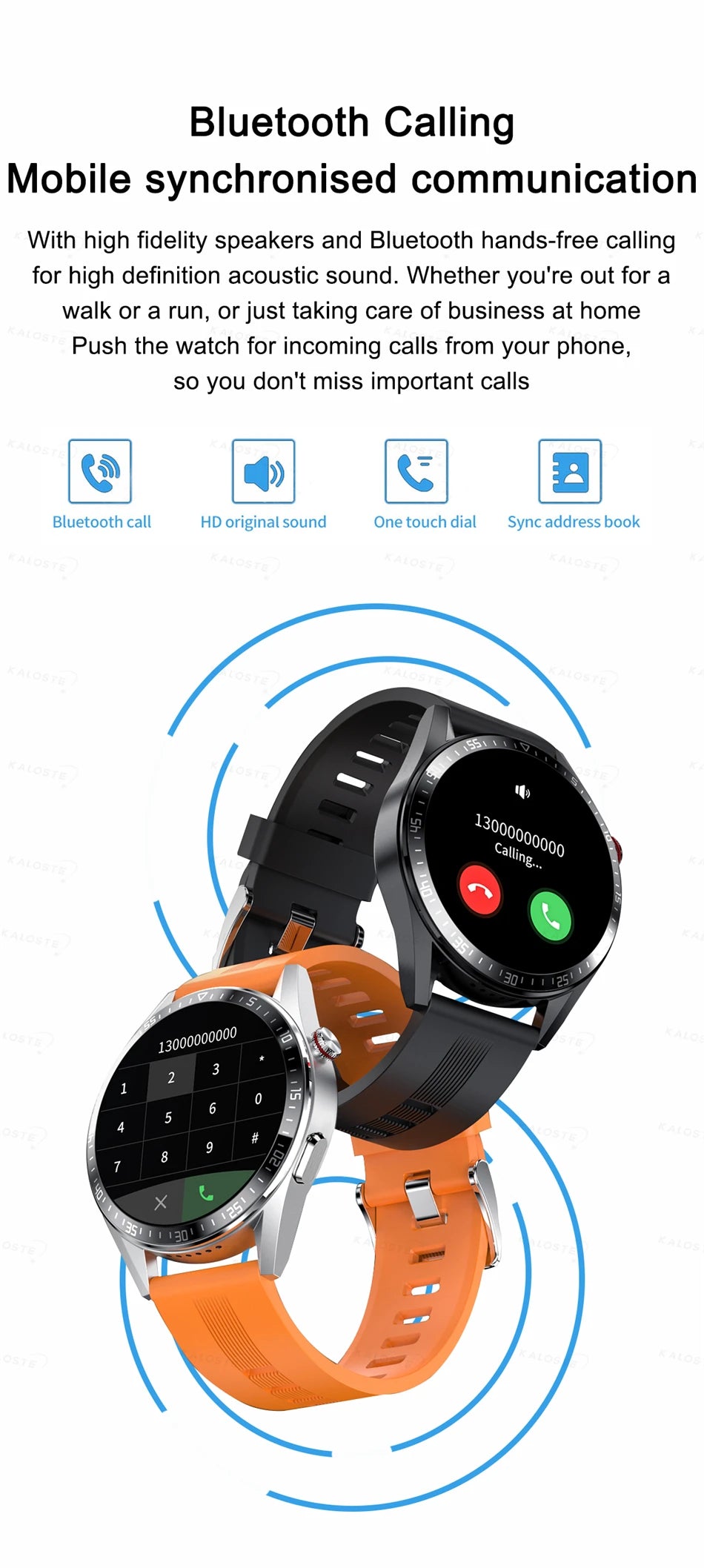 New Smart Watch Mens 4G Memory Local Music Player 454*454 AMOLED Screen Bluetooth Call Sports Man Smartwatch For Man Android iOS