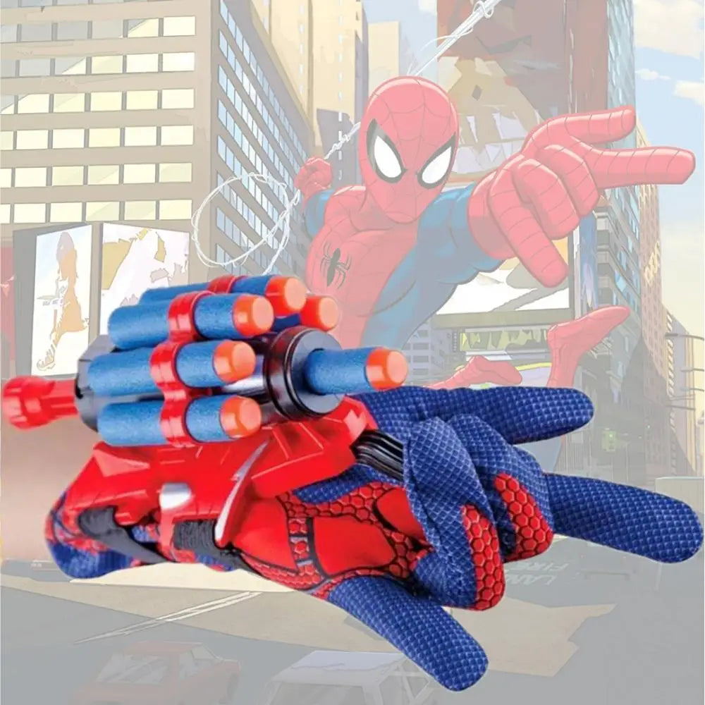 Spiderman Web Cosplay Launcher Glove Boys Superhero Shooters Recoverable Wristband Kids Halloween Prop Kids Children Gift