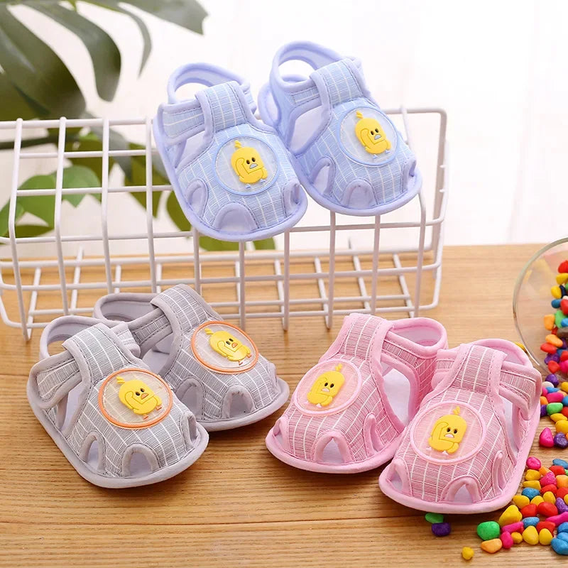 Newborn Baby Summer Sandals Kids Canvas Shoes Casual Soft Crib Shoes Toddler First Walkers Baby Sandals Boys Girls Clogs