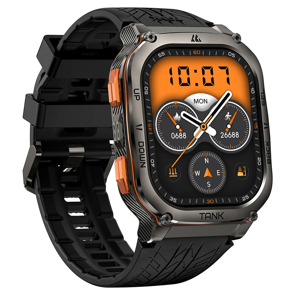 2024 AMAZTIM TANK M3 Ultra GPS Smartwatches For Men Waterproof Smart watches Women Fitness AOD Electronic Military Digital Watch