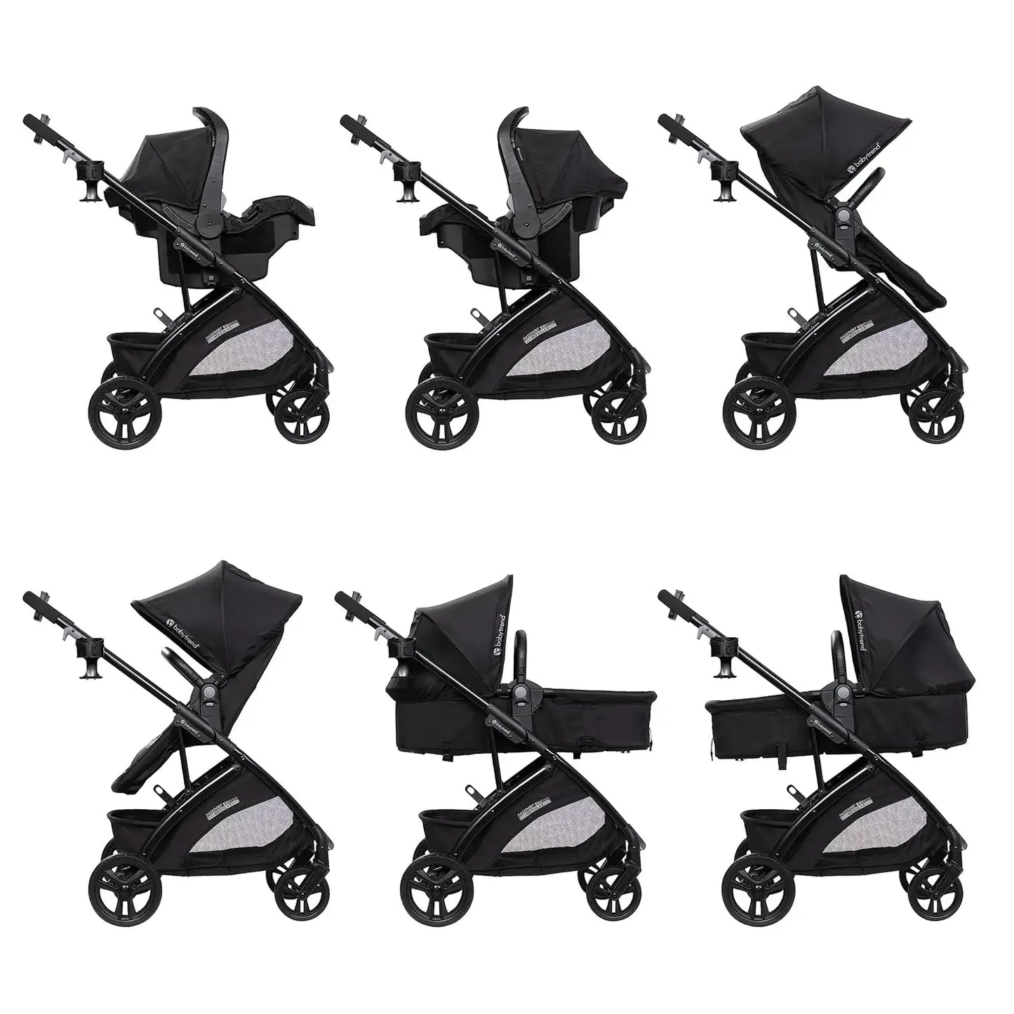 Passport® Switch 6-in-1 Modular Stroller Travel System with EZ-Lift™ PLUS Infant Car Seat, Dash Black
