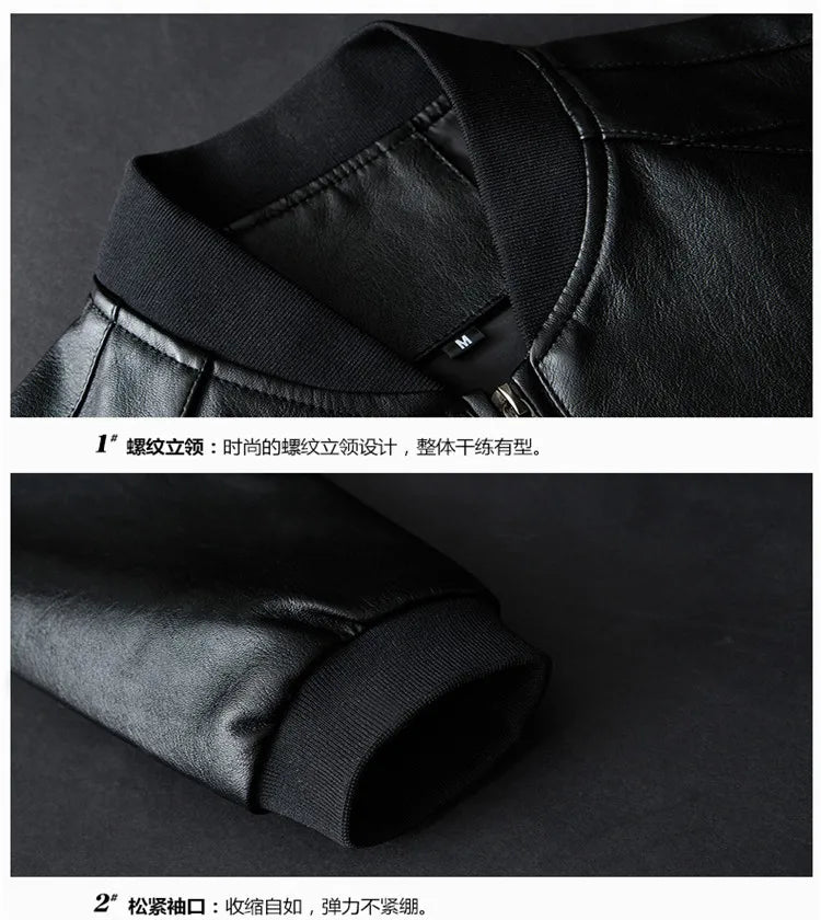 Men's Jackets Men's Spring Autumn Leather New Popular Korean Style Slimming Trends