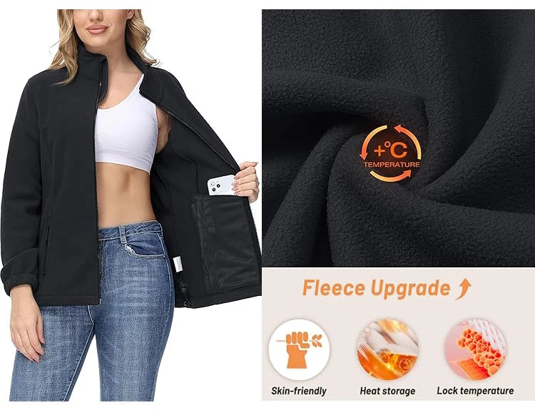 Winter Women's Wool Jacket Stand Collar Warm Breathable Cold Resistant Casual Comfortable Outdoor Travel Hiking Clothing