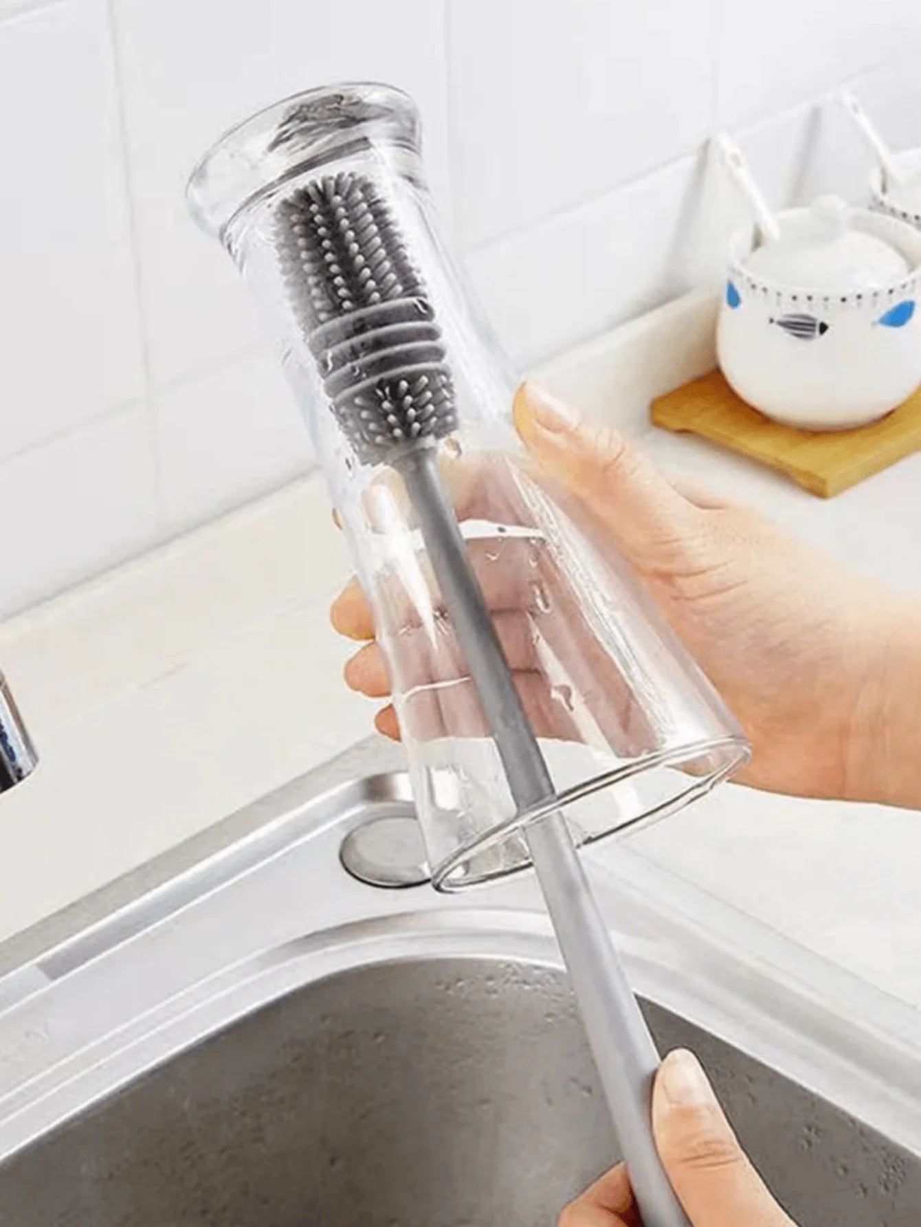 360 Degree Cleaning Power: 1pc Silicone Cup Brush For Effortless Tea Stain Removal,Kitchen,Bathroom,Home,Household Supplies