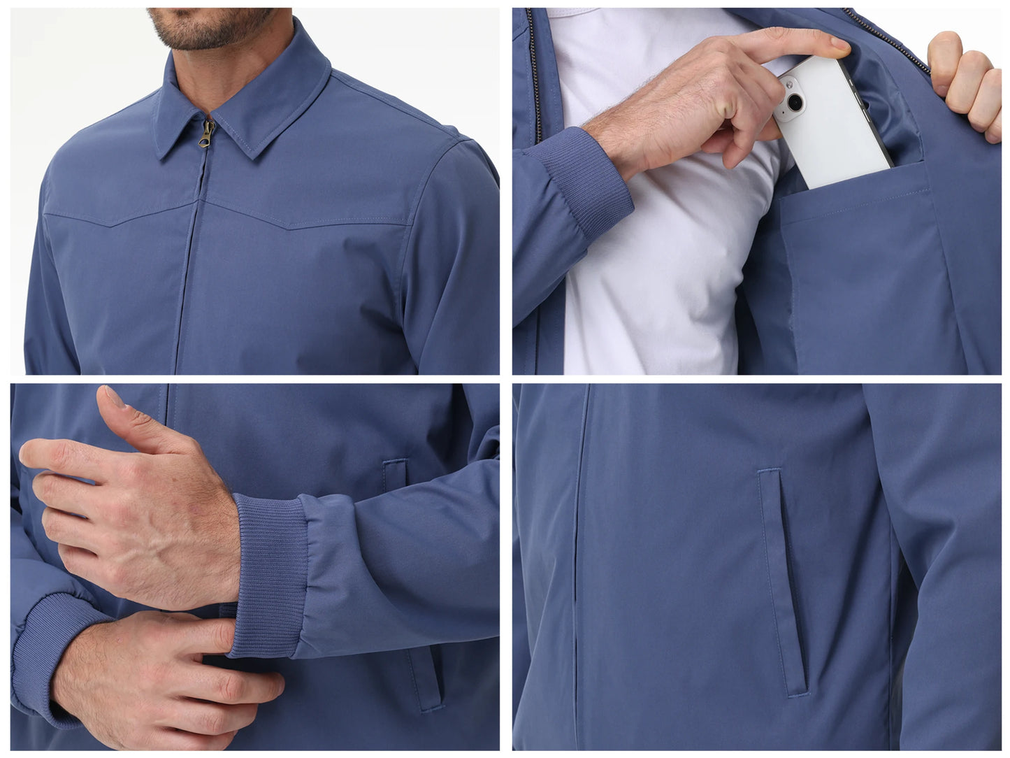 Mens Business Casua Jacket, Autumn Winter Windbreaker Waterproof Warm Coat with Inner Pocket Daily Workout A Gift for Present