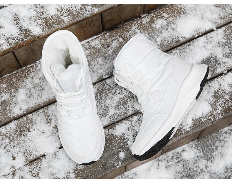 2023 Winter White Snow Boots Waterproof Non-slip Thicken Plush Warm Ankle Boots Women Shoes Botas Mujer Platform Shoes