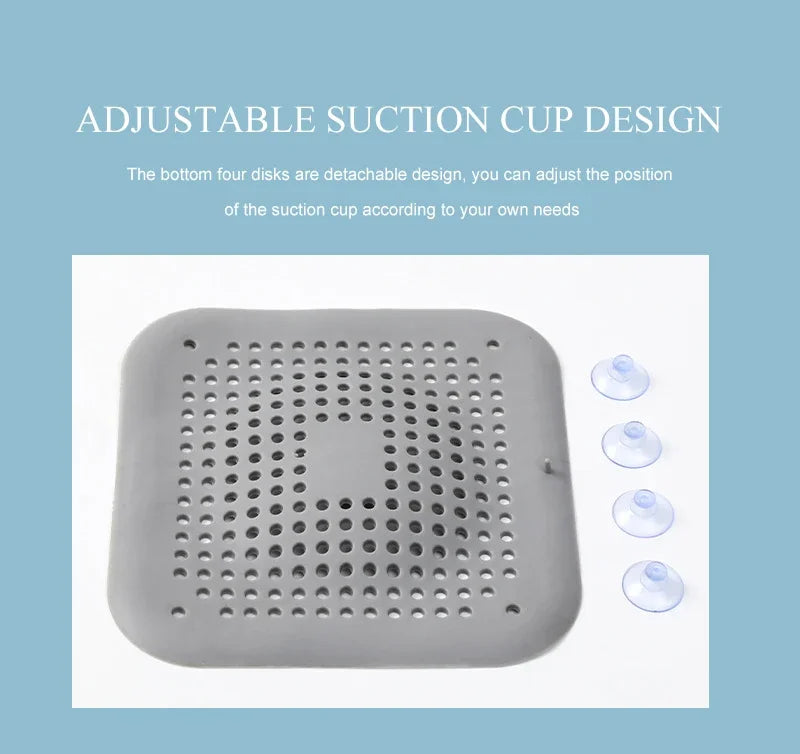 Sink Strainer Shower Drain Plug Hair Catcher Bathtub Shower Kitchen Sink Sewer Hair Filter Screen Silicone Bathroom Accessories
