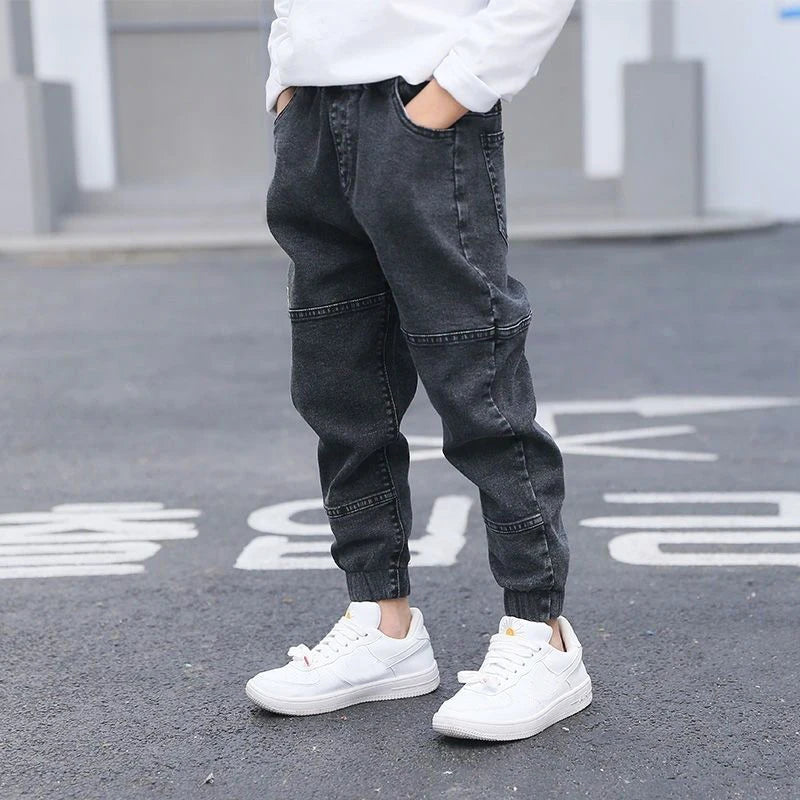 IENENS, pantalones vaqueros para niños, ropa para bebés, pantalones clásicos, ropa vaquera para niños, pantalones informales con lazo para niños de 4 a 11 años