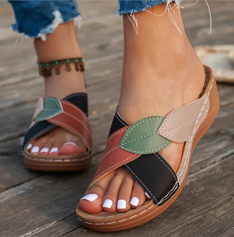 Summer Women Sandals Shoes Party Ladies Shoes Slides Sandals Ladies Wedge Sandals Woman Non-Slip Footwear Women Slippers Female