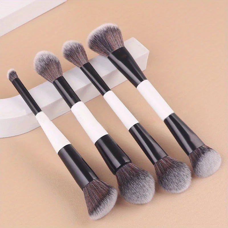 1pcs Double Head Makeup Brushes Flat Angled Foundation Concealer Contour for Blending Loose Powder Liquid Cream Cosmetic Tools