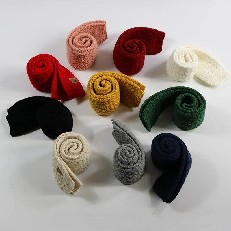 Autumn Winter Warm Toddler Boy Girl Scarfs Cartoon Animal Bear Scarf for children Boy Outdoor Scarfs Kids Clothes Accessories