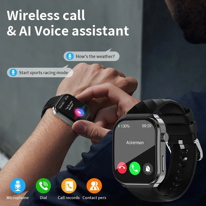 LIGE ECG+PPG AI Medical Diagnosis Health Smartwatch Blood Lipids Uric Acid Smart Watch Men Waterproof Watch Women Bluetooth Call