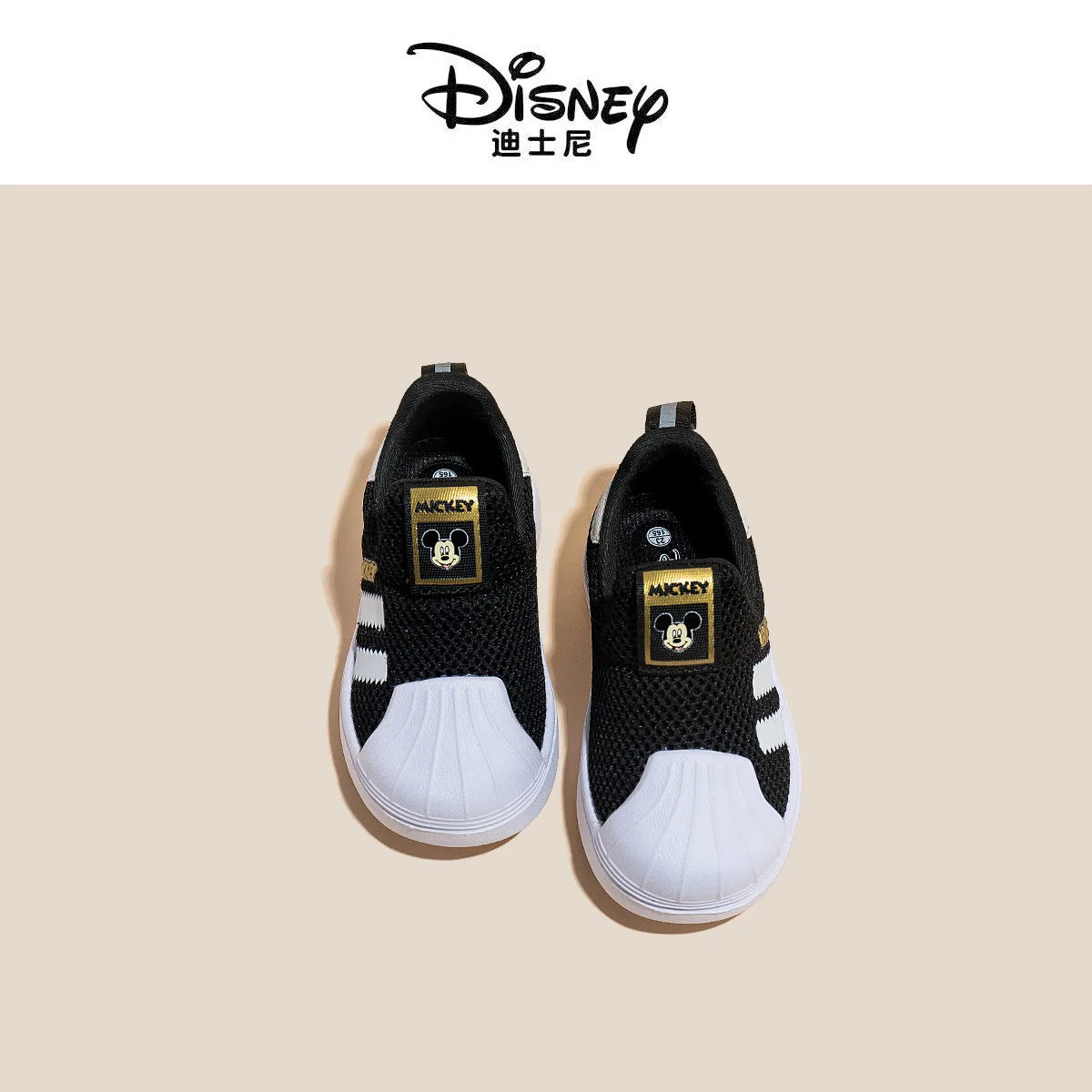 Zapatos casuales de Disney para bebé, niño y niña, zapatillas de deporte para niños, Mickey Mouse, zapatos deportivos negros para niños, zapatos para caminar para niños pequeños, talla 32