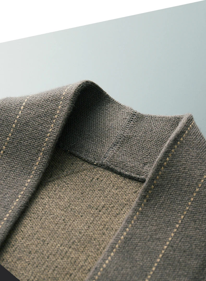 Fall/Winter New Men's Wool Cardigan Jacket Knitted Outer Cashmere Sweater Men's Wear