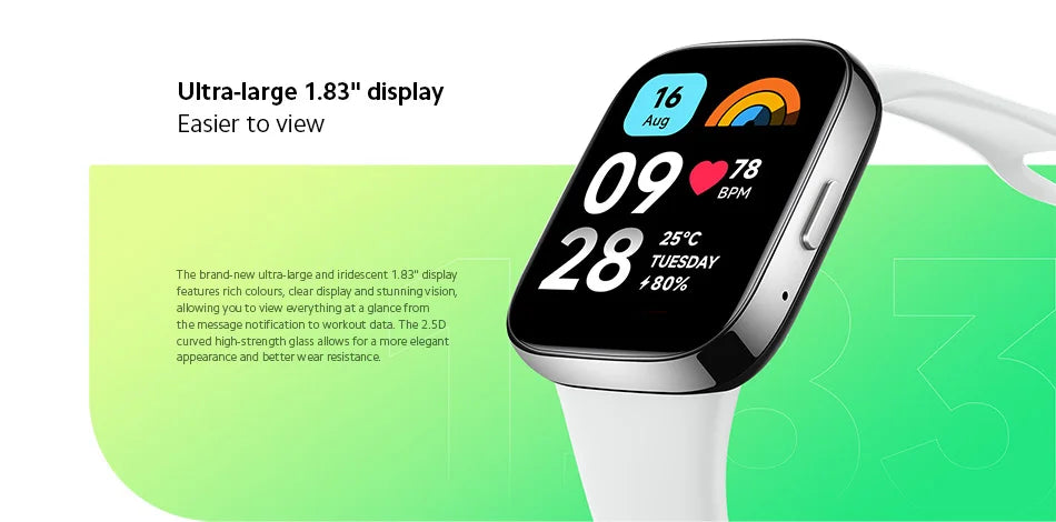 [World Premiere] Global Version Xiaomi Redmi Watch 3 Active Bluetooth Call 12 Days Battery 1.83'' LCD Display 5ATM Waterproof