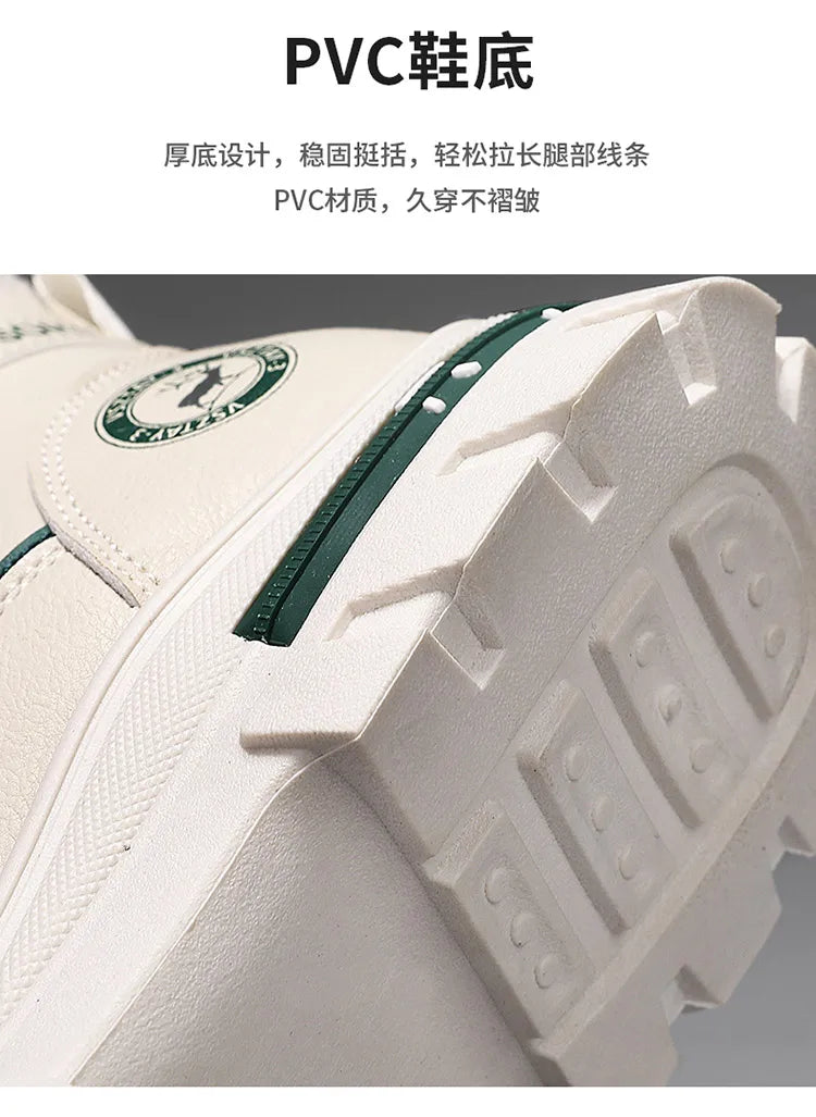 Winter Fleece-Lined Warm High-Top Men's Boots, Korean Style Versatile Men's Boots, Thickened Lightweight Cotton Shoes, Trendy Outdoor Snow Boots