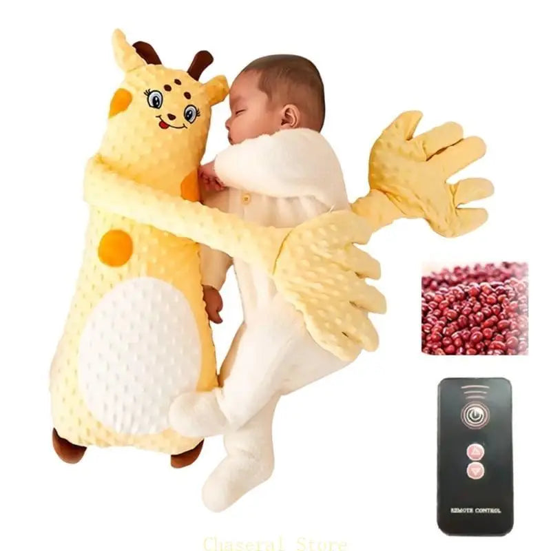 Baby Sleep Aid Mood Comforting Hand Toy for Infant and Toddler with 3-gear Adjustable Patting Speed and Cartoon Look