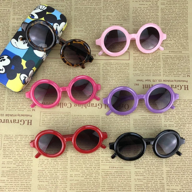 6 Colors Fashion Sun Glasses Toddler Kid Sunglasses Boy Girl Solid Leopard Beach Eyewear Kid Eyeglasses gafas de sol