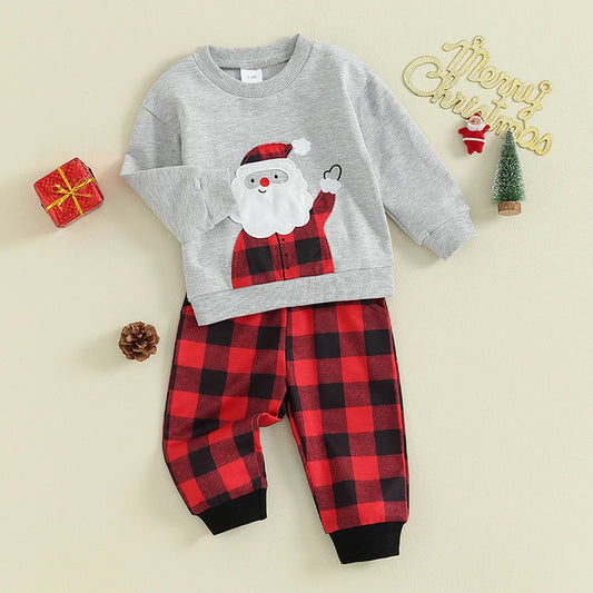 Conjunto de ropa de Navidad para niño pequeño, trajes de invierno para bebé 2T 3T