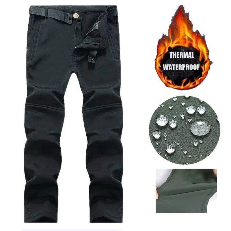 Men Winter Autumn Fleece Tactical Parkas Waterproof Cargo Jackets Windbreak Hiking Camping Climbing Softshell Casual Hood Coats