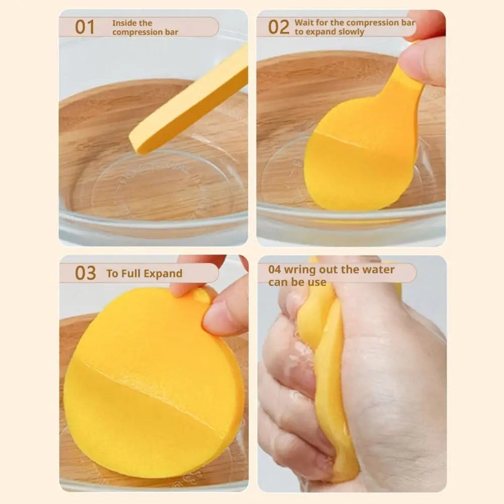 12PCS Facial Sponge Compressed, Face Cleansing Sponge Cosmetic Wet Puff Dry Wet Makeup Facial Sponge Round Wash Face Sponges