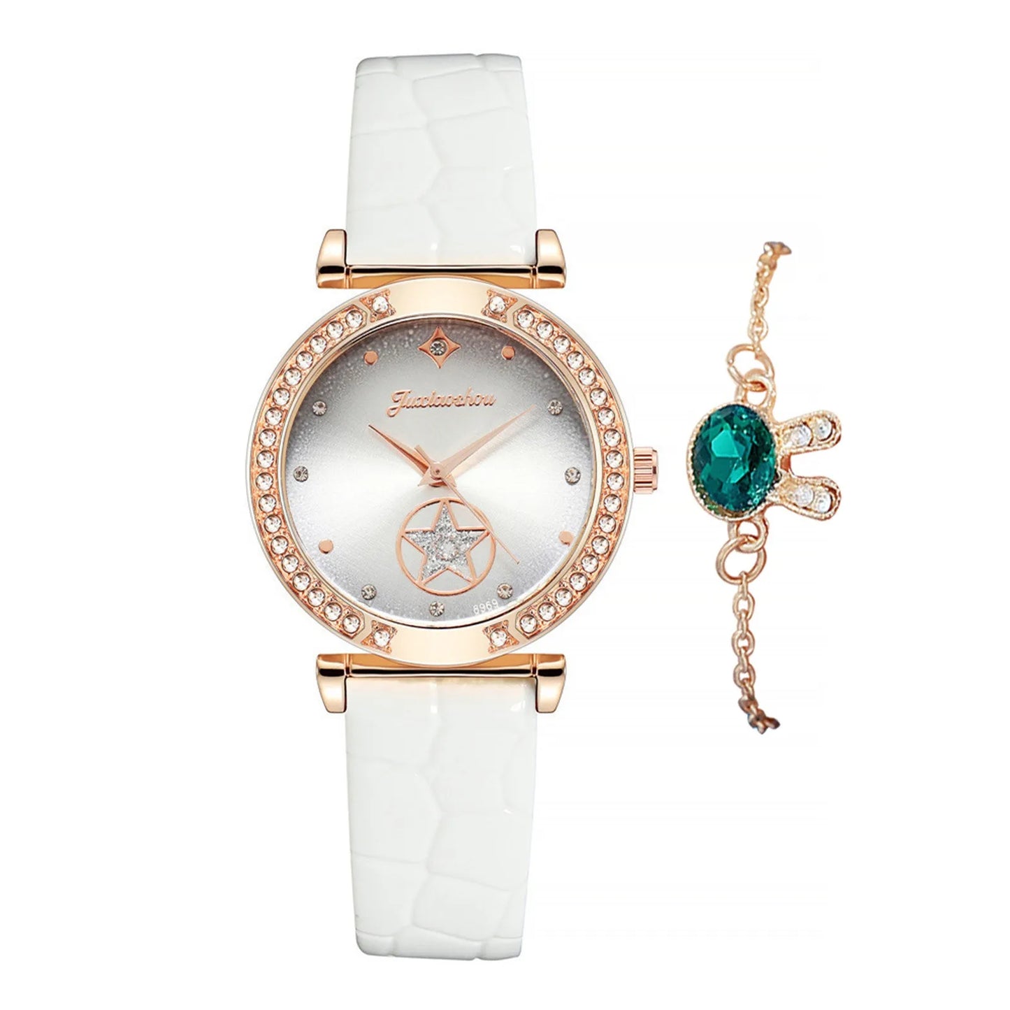 Watch For Women Watch Set With Bracelet Women'S Smooth Belt Quartz Watches, Luxurious And Fashionable Women'S Quartz Watches