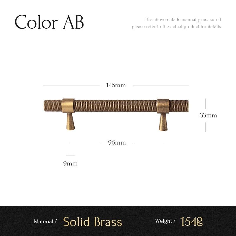 Santaya Solid Antique Brushed Brass Handles Kitchen Cabinet Pulls Bedroom Wardrobe Drawer Knobs Furniture Bronze Handle