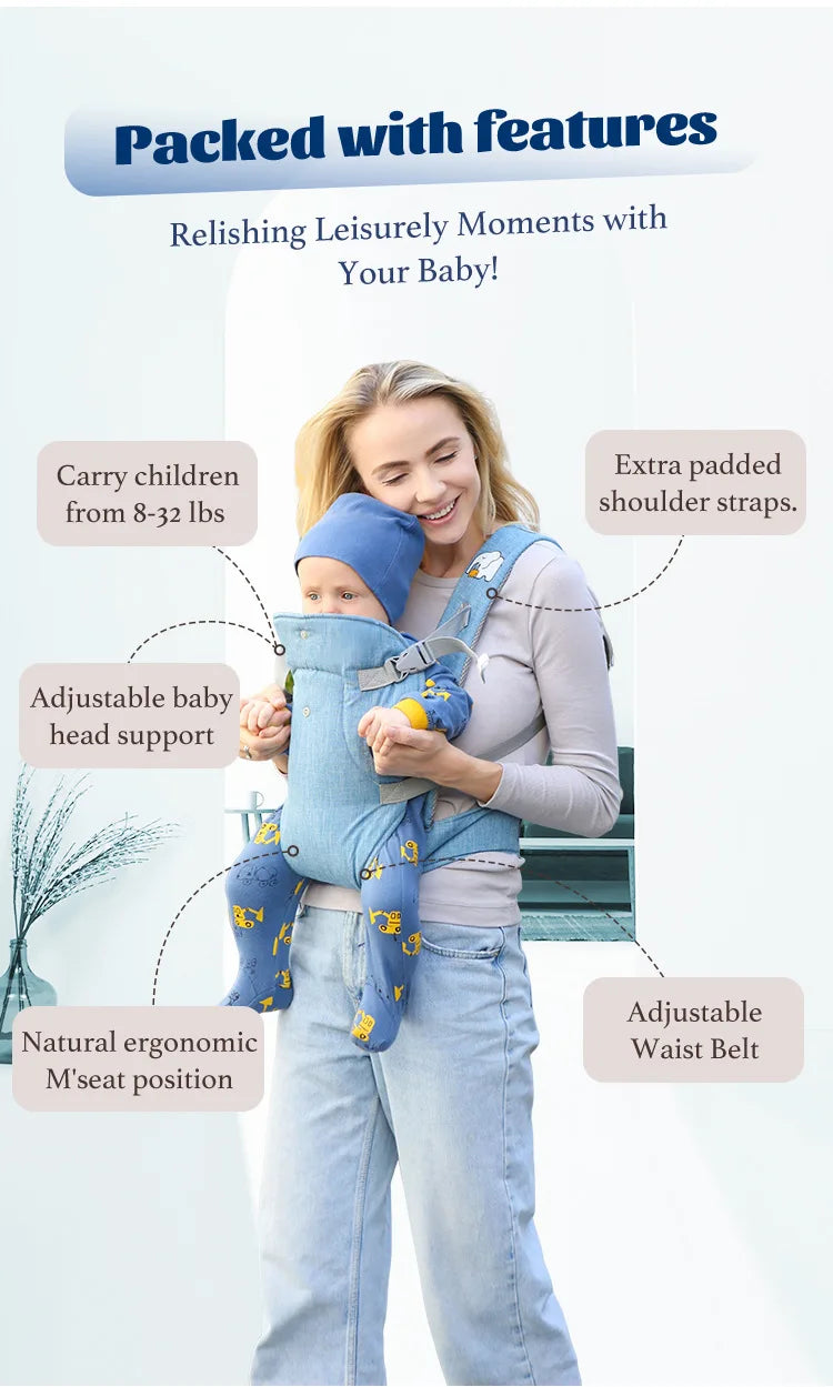 Baby Carrier Sling Versatile For All Seasons Multifunctional Shoulder Baby Carrier Four Carrying Methods Front And Back